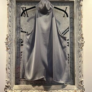 Ann Taylor Sophisticated Silver/Gray Blouse